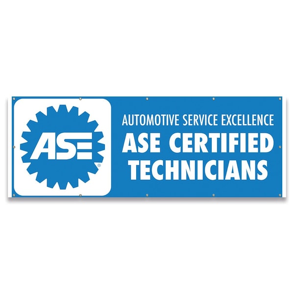ASE Certified Technicians Banner Concession Stand Food Truck Single Sided